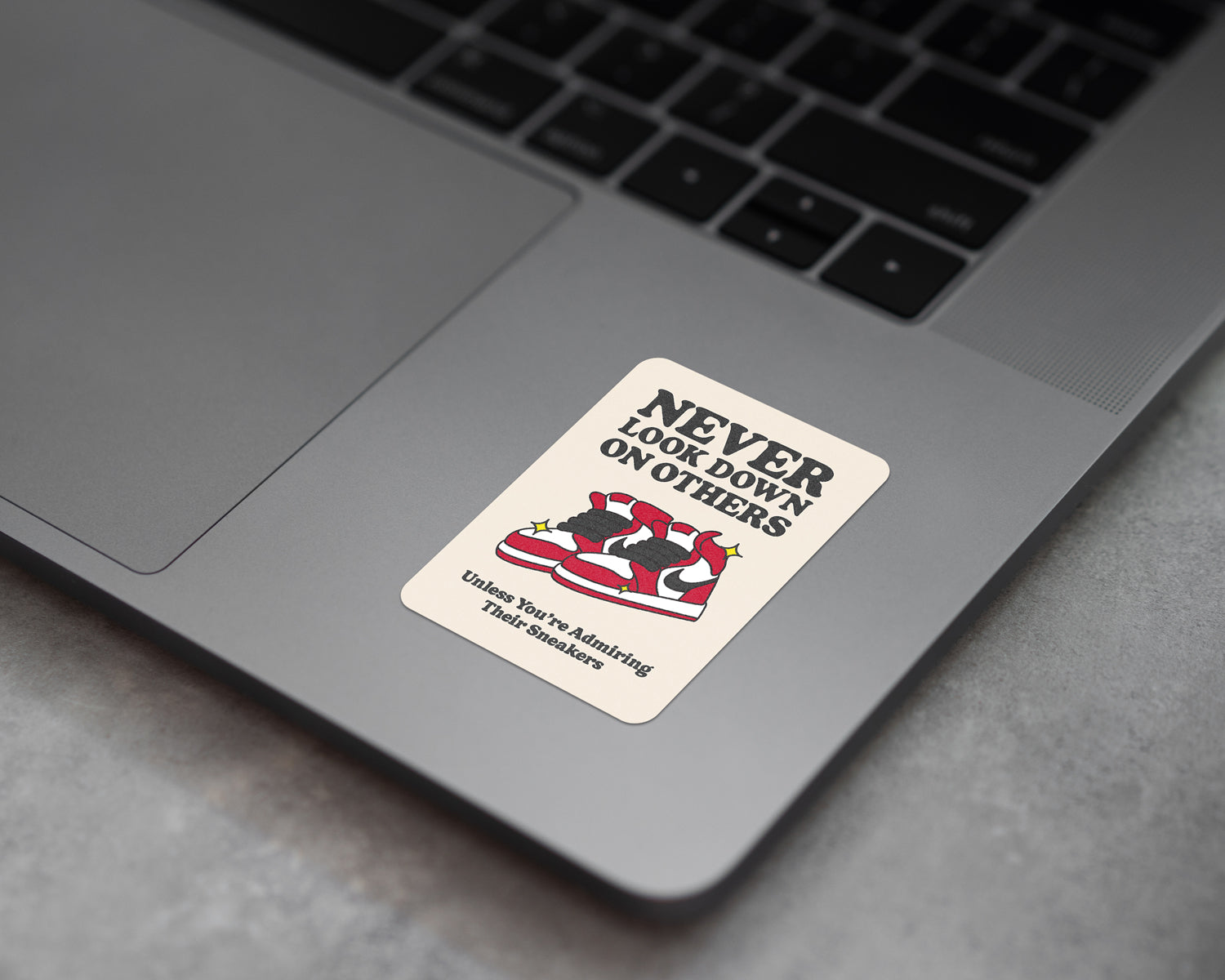 Never Look Down Sticker