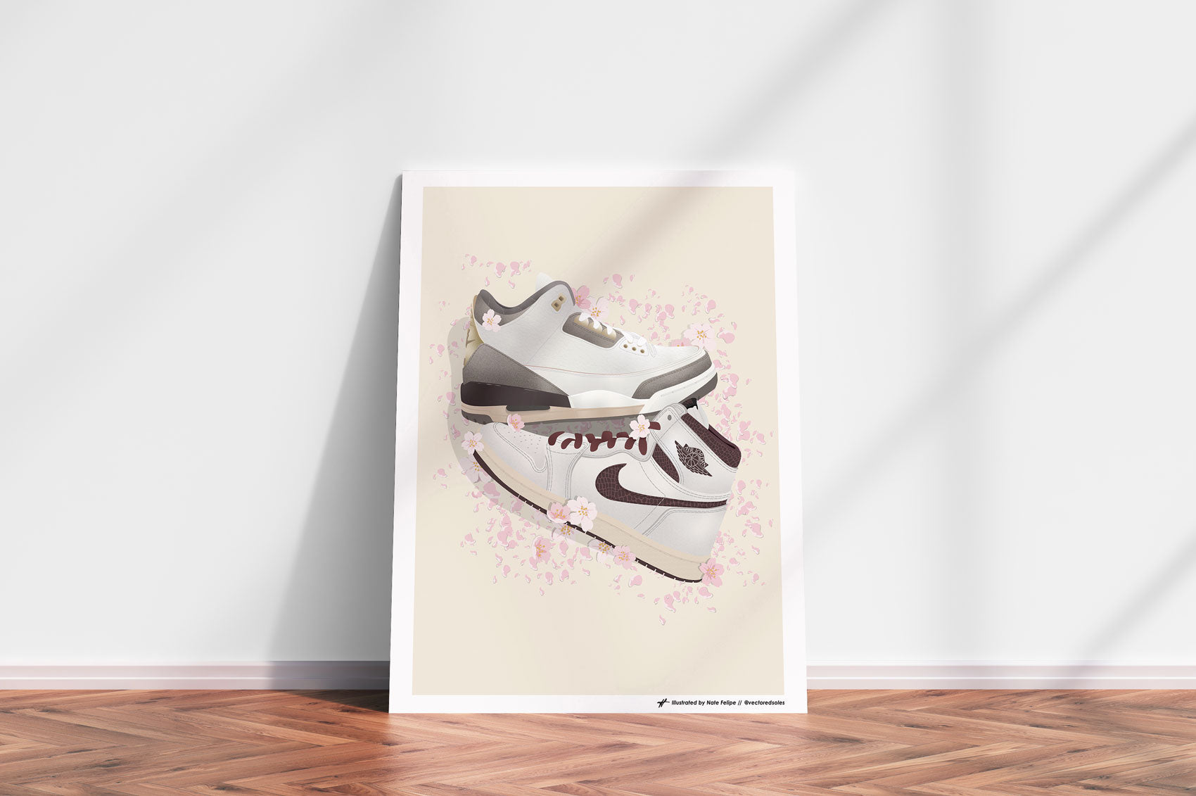 A Ma Maniére Jordan 1 & Jordan 3 Poster (Sakura)