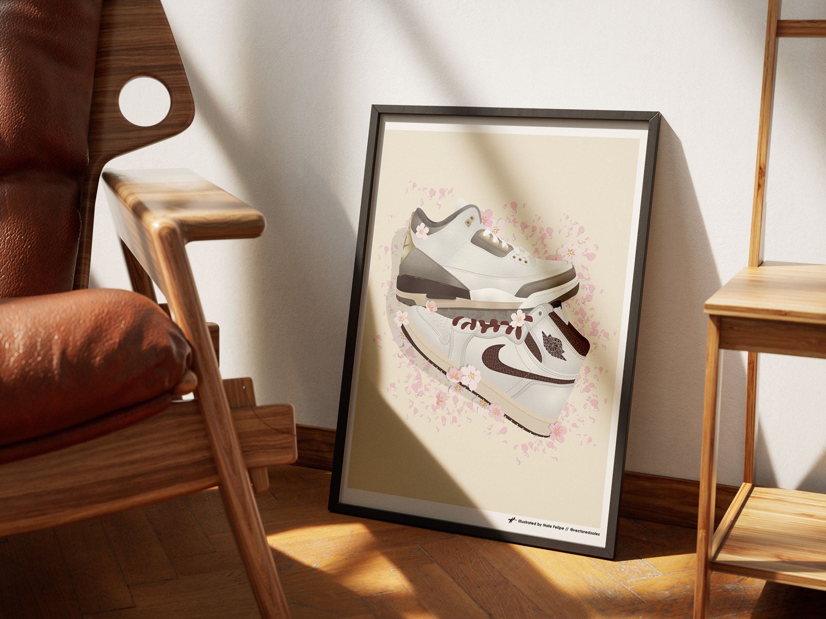 A Ma Maniére Jordan 1 & Jordan 3 Poster (Sakura)