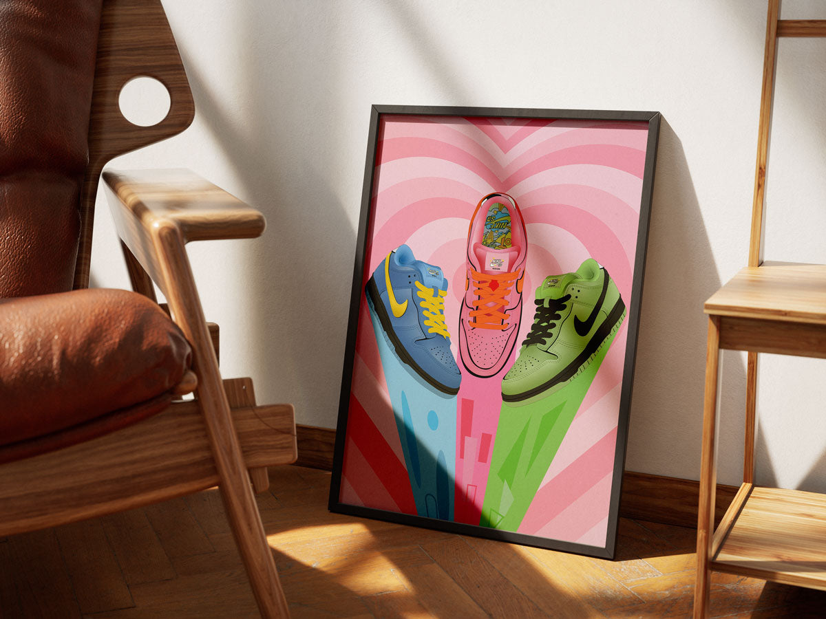 Powerpuff Girls x Nike SB Dunk Poster