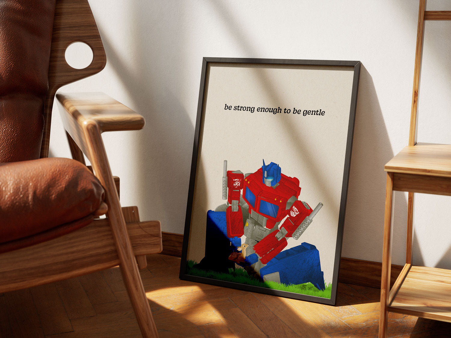 Be Strong Enough To Be Gentle - Optimus Prime Poster