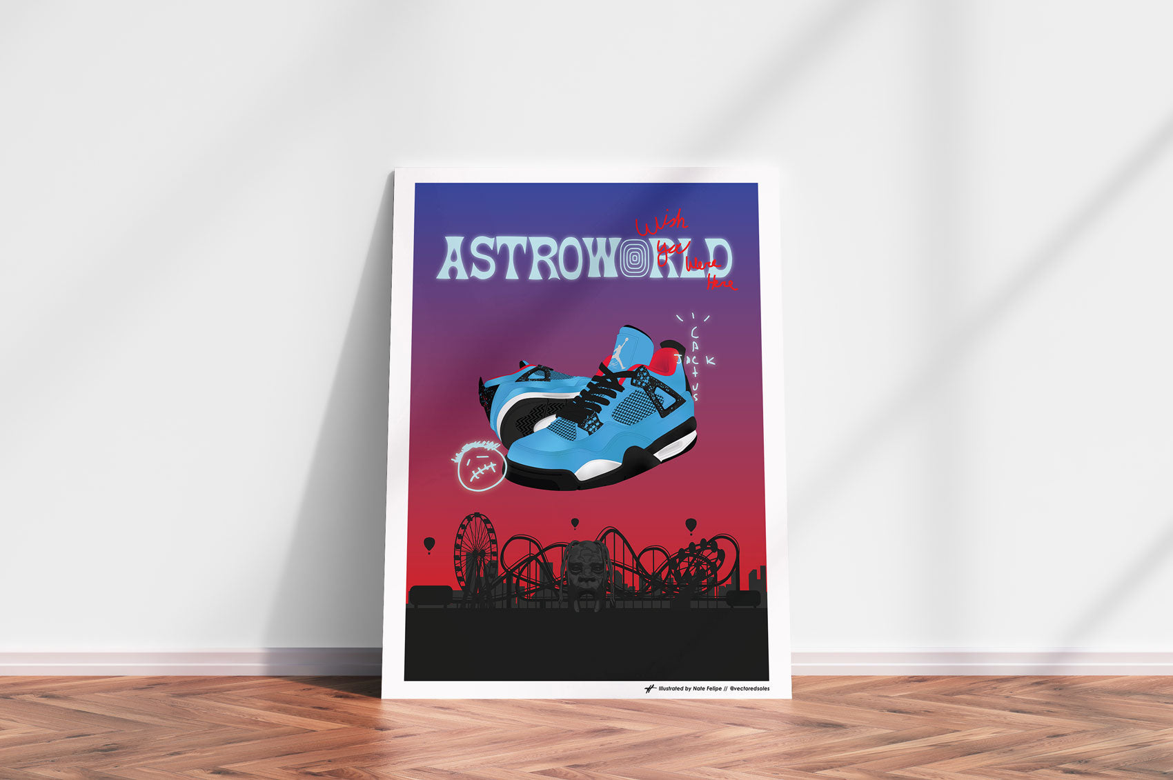 Air Jordan 4: Travis Scott 'Cactus Jack' Poster (ASTROWORLD EDITION)