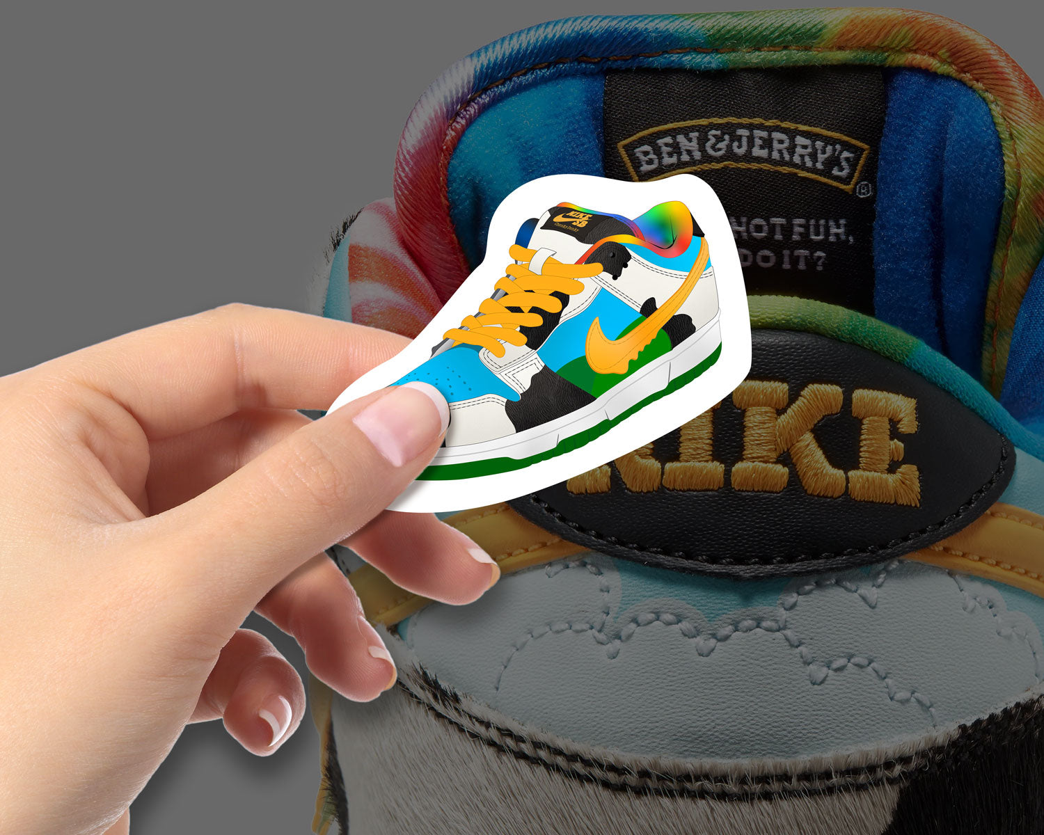 Ben & Jerry's Nike SB Dunk Low 'Chunky Dunky' Sticker