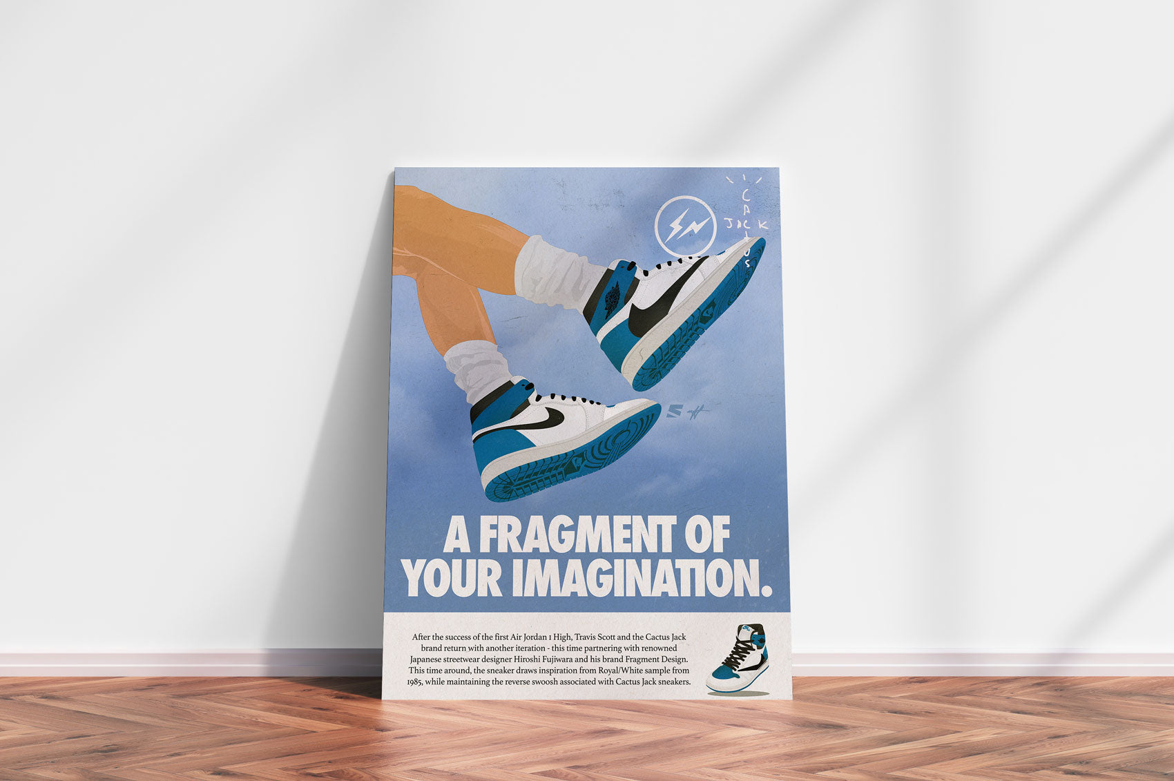 Travis Scott/Fragment x Air Jordan 1 Poster - A Fragment of Your Imagination