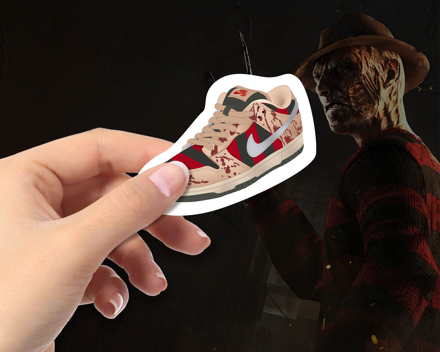 Nike SB Dunk Low 'Freddy Kreuger' Sticker