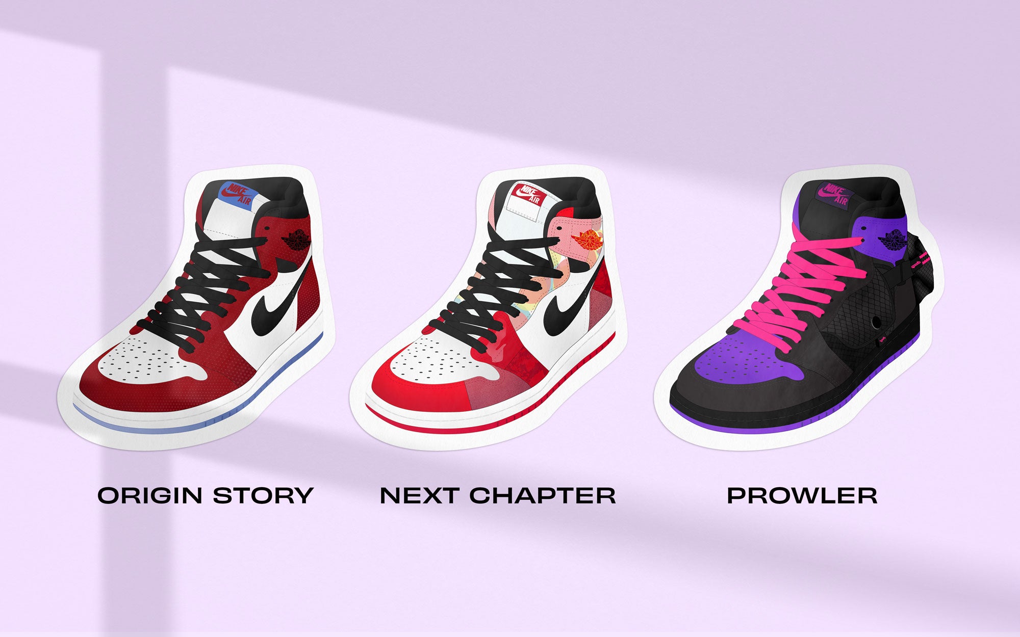 Air Jordan 1 Miles Morales Spider-Man Sneaker Sticker Pack