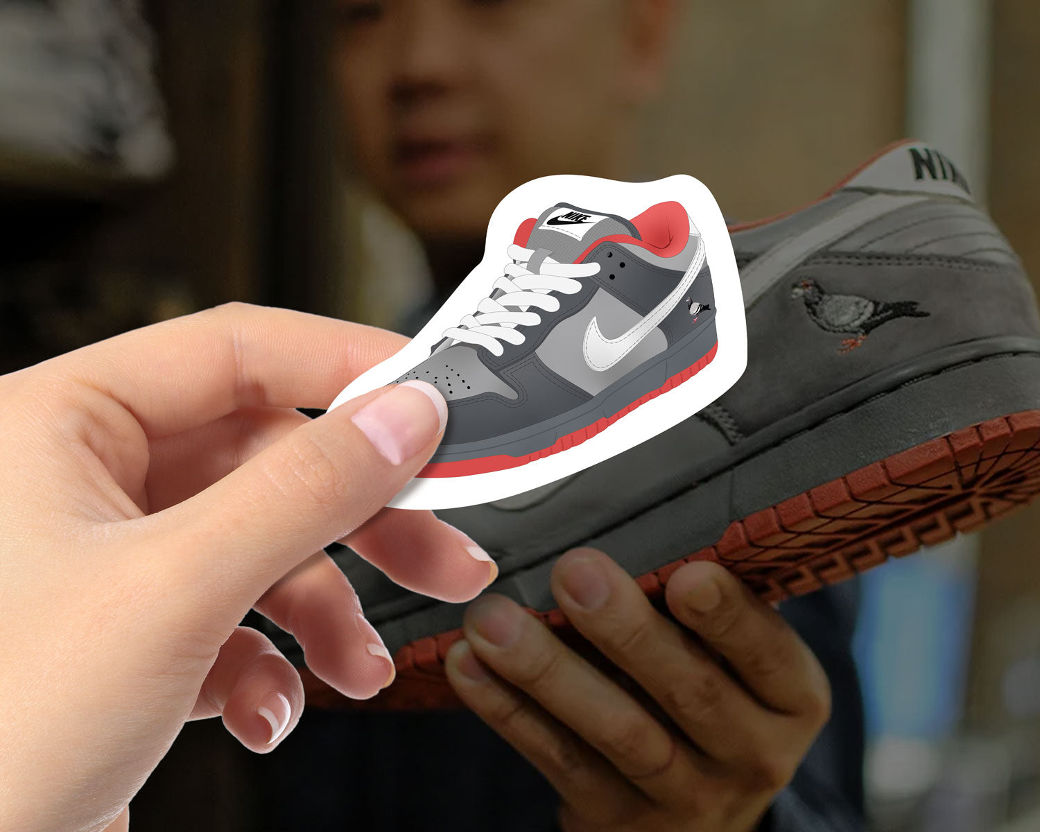 Nike SB Dunk Low 'Pigeon' Sticker