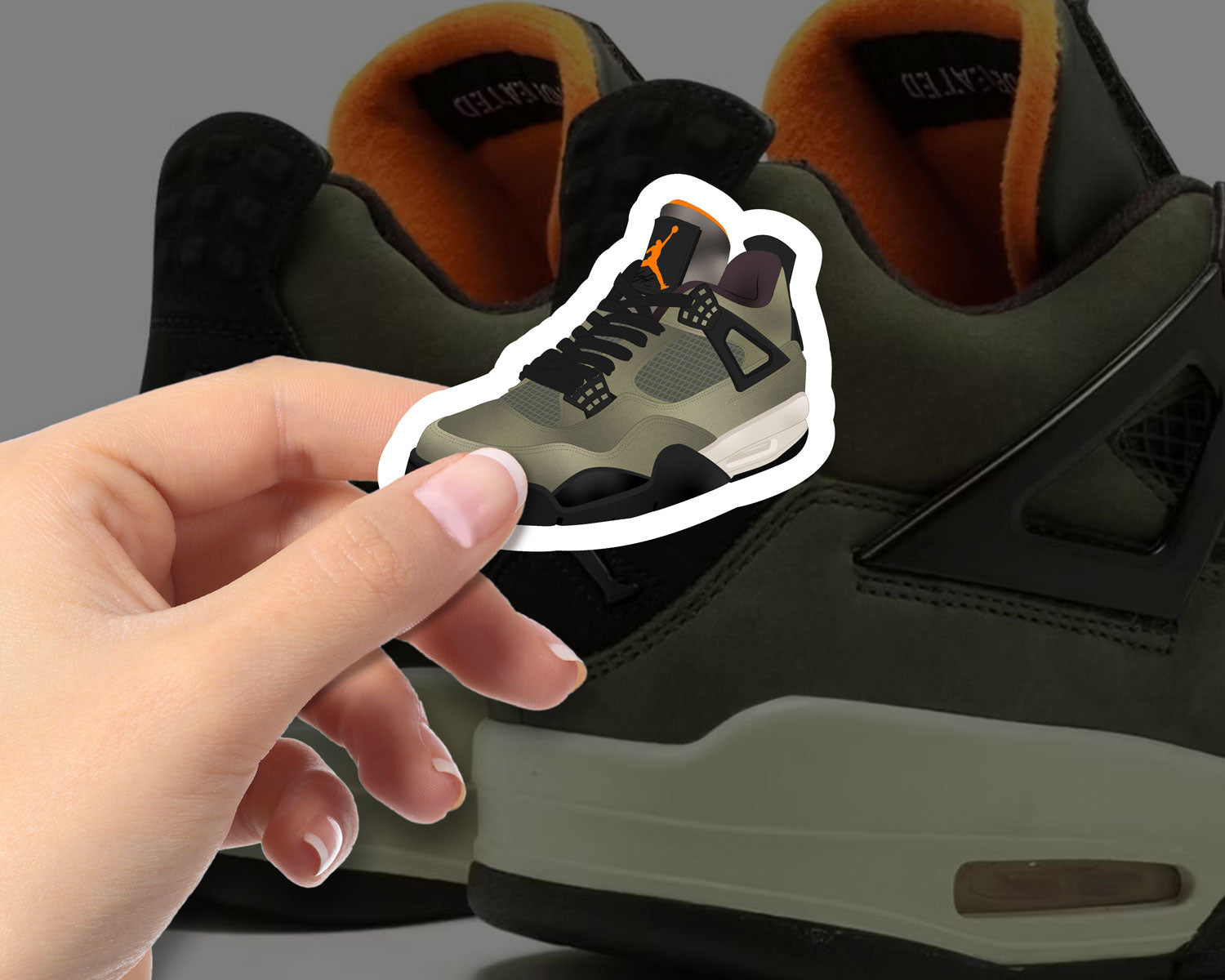 Undefeated Air Jordan 4 Sticker