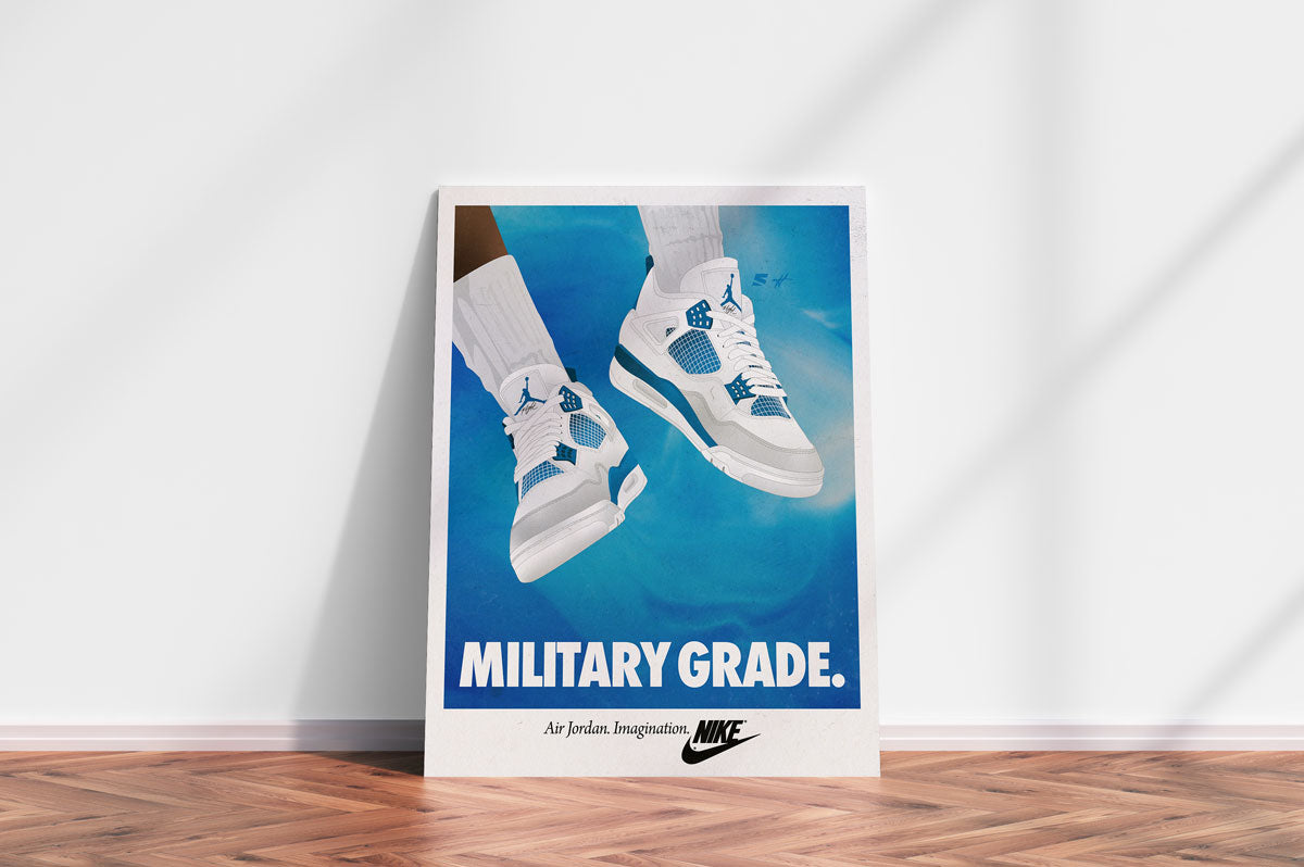 Air Jordan 4 Industrial Blue/Military Blue Poster