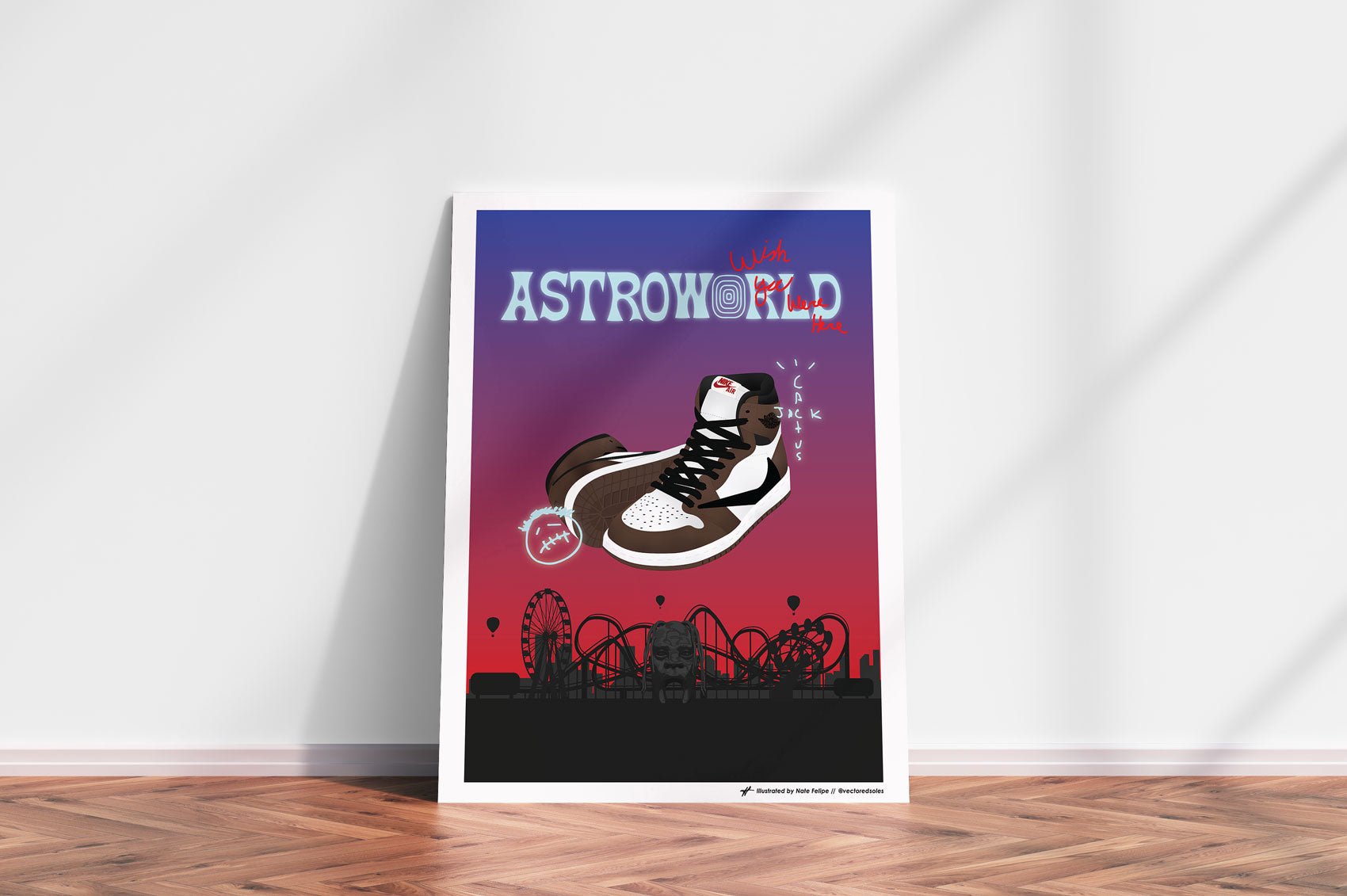 Air Jordan 1: Travis Scott 'Cactus Jack' Poster (ASTROWORLD EDITION)