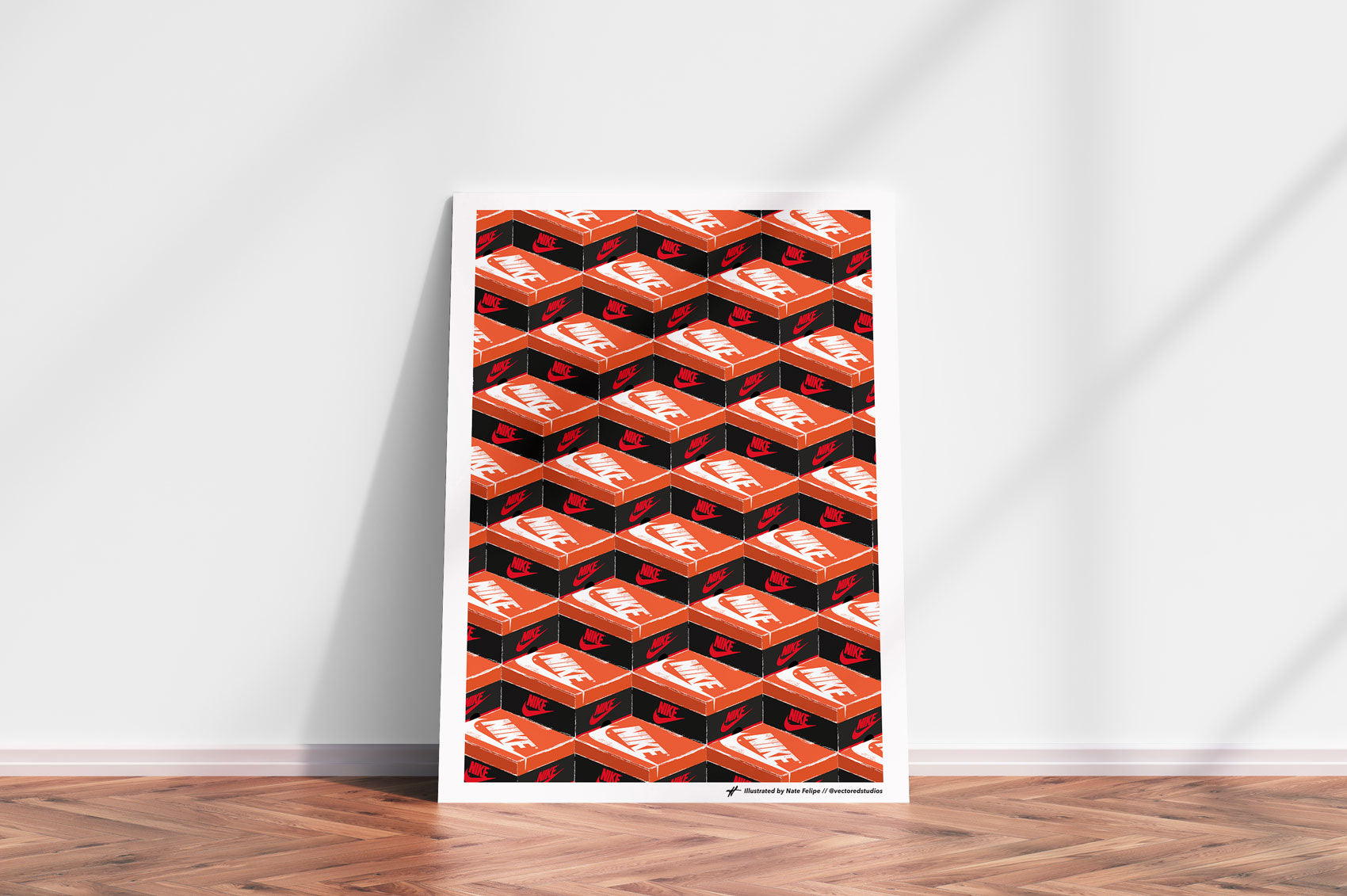 Air Jordan 1 'Lost and Found' Isometric Sneaker Box Poster