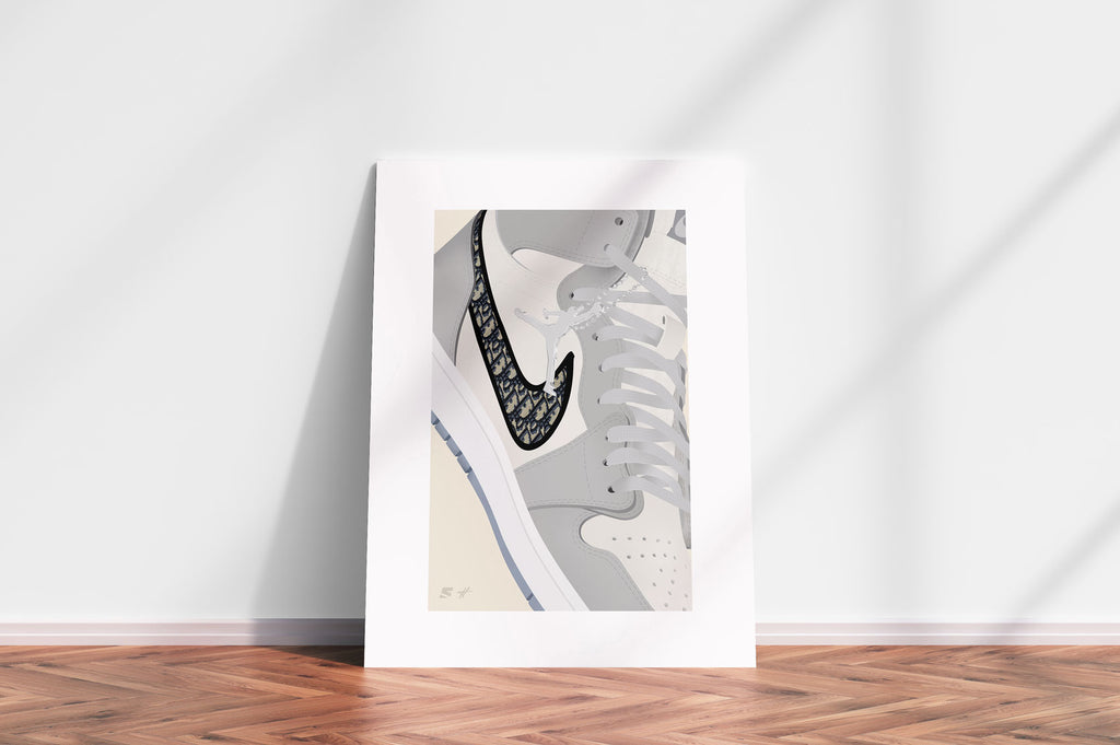 Dior x Air Jordan 1 Poster (Zoom)