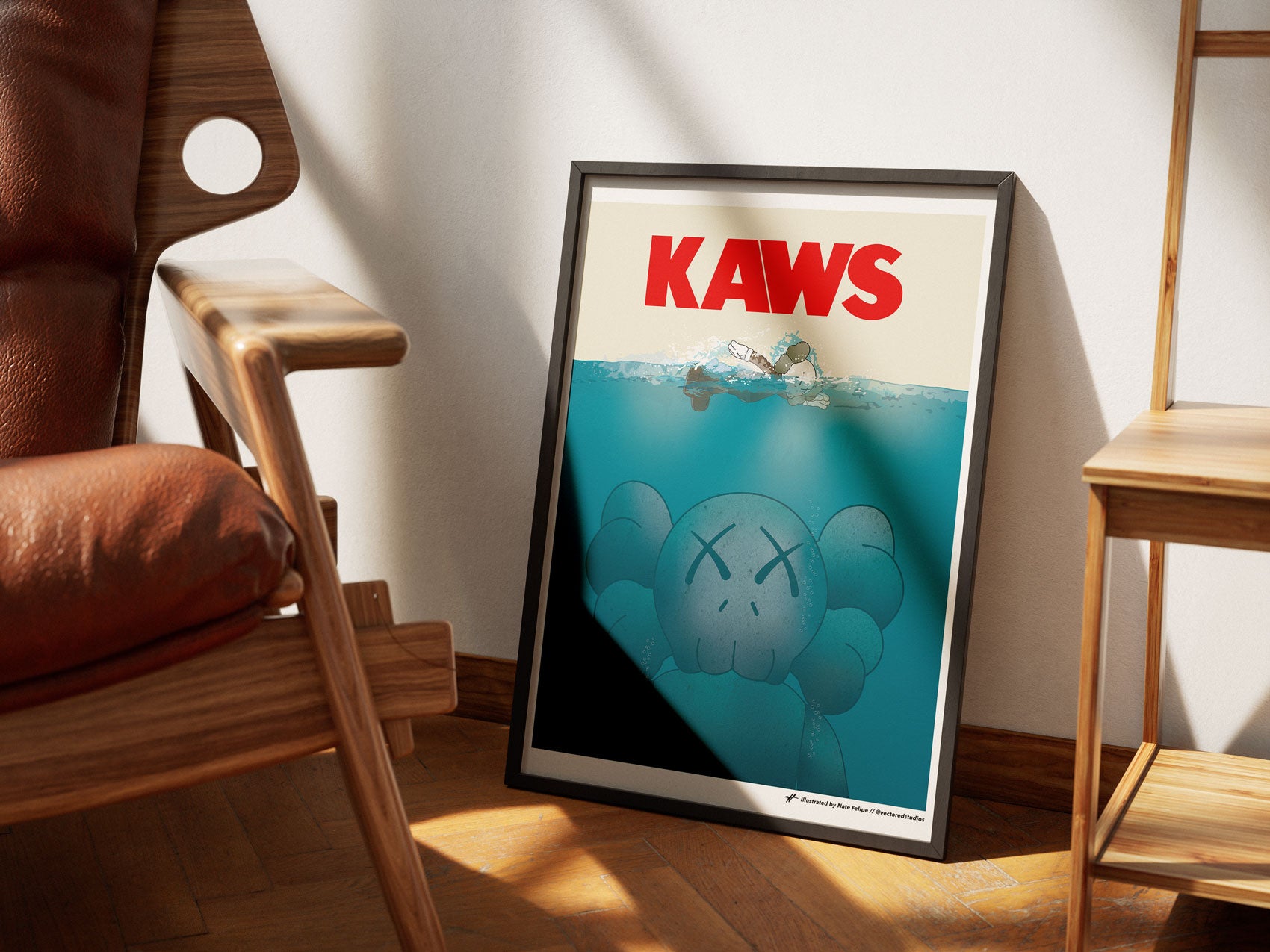 Kaws - Jaws Inspired Poster