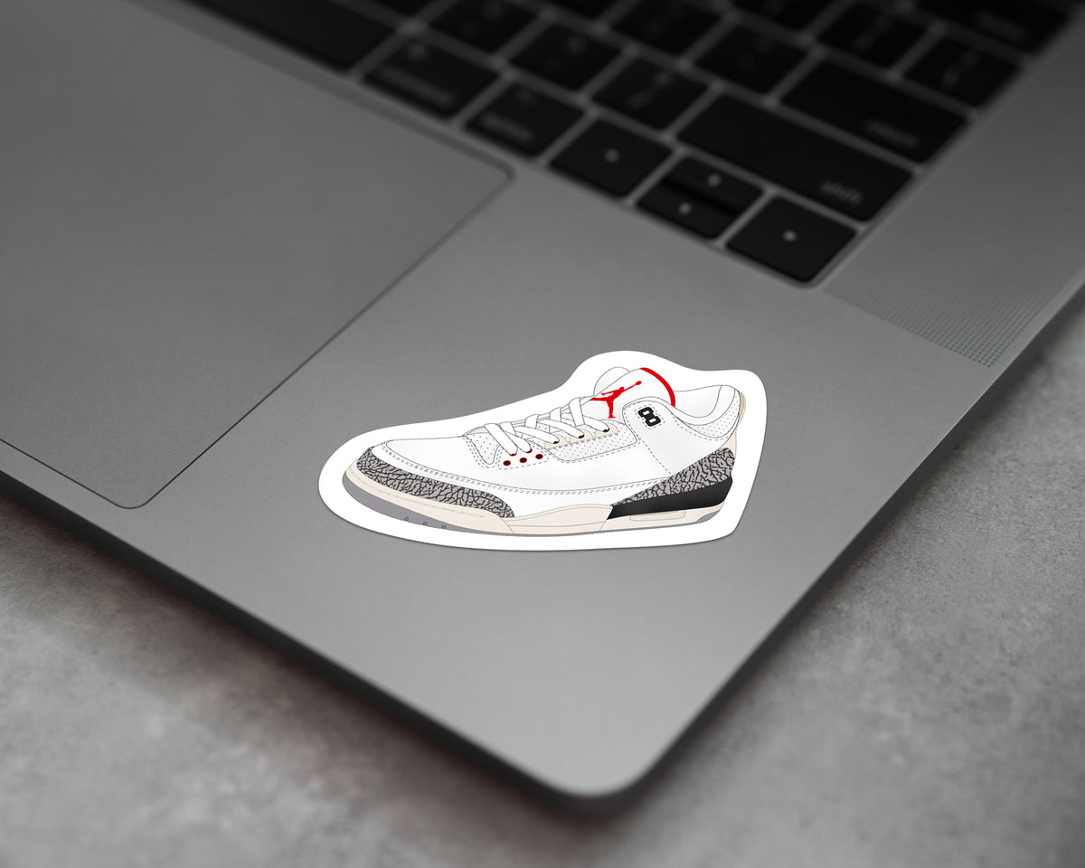 Air Jordan 3 White Cement 'Reimagined' Sticker – Vectored Studios